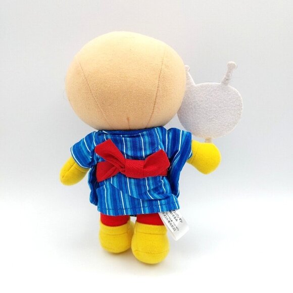 SEGA Anime Anpanman 8"  Plush Stuffed Toy Doll Japan w/Bikinman Fan - Picture 2 of 3